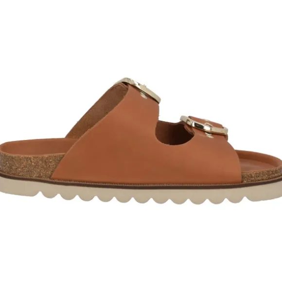 Palado Korfu Niete by Sila Sahin, Plateau-Pantoletten, Damen, Braun