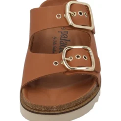 Palado Korfu Niete by Sila Sahin, Plateau-Pantoletten, Damen, Braun