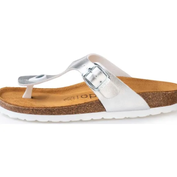 Palado Kos Metallic, Zehentrenner, Damen, Silber