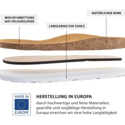 Palado Kos Metallic, Zehentrenner, Damen, Silber