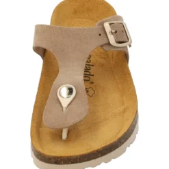 Palado Kos Suede Premium Leather, Pantoletten, Damen, Beige