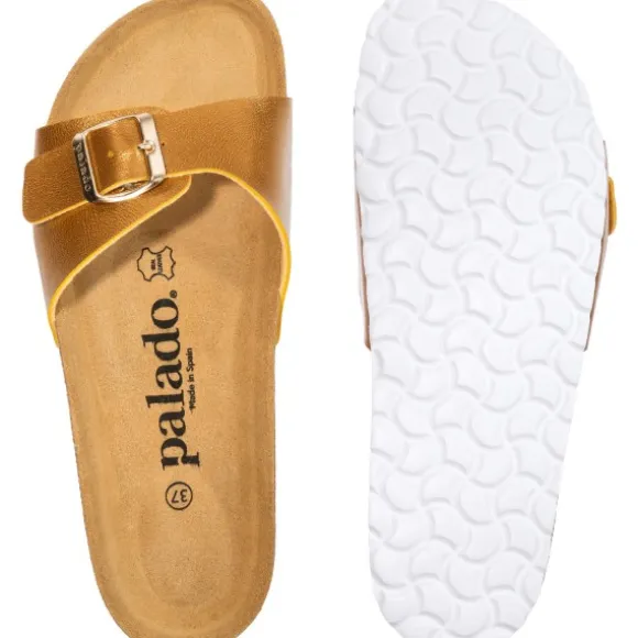 Palado Malta Metallic, Pantoletten, Damen, Senf Gold