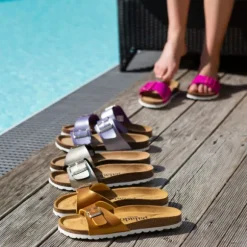 Palado Malta Metallic, Pantoletten, Damen, Senf Gold