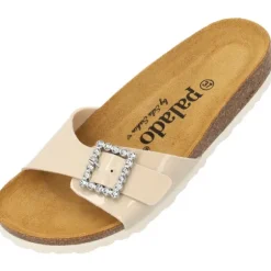 Palado Malta SQ by Sila Sahin, Pantoletten, Damen, Beige Lack