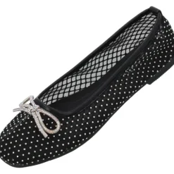 Palado Menera by Sila Sahin , Ballerinas, Damen, Schwarz Glitzer