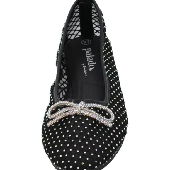 Palado Menera by Sila Sahin , Ballerinas, Damen, Schwarz Glitzer