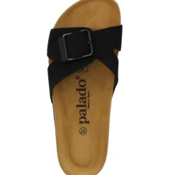 Palado Tinos Premium Leather, Pantoletten, Damen, Schwarz