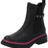 Palado Trinda by Sila Sahin, Chelsea Boots, Damen, Schwarz/Pink