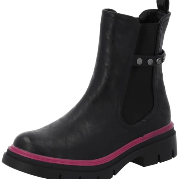 Palado Trinda by Sila Sahin, Chelsea Boots, Damen, Schwarz/Pink