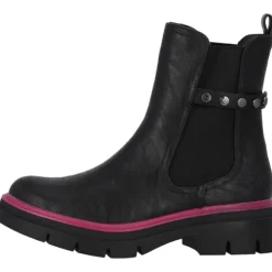 Palado Trinda by Sila Sahin, Chelsea Boots, Damen, Schwarz/Pink