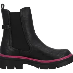 Palado Trinda by Sila Sahin, Chelsea Boots, Damen, Schwarz/Pink
