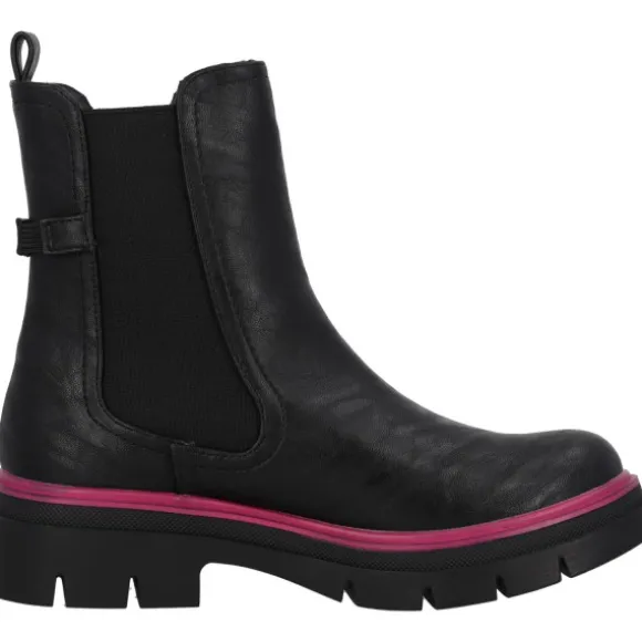 Palado Trinda by Sila Sahin, Chelsea Boots, Damen, Schwarz/Pink