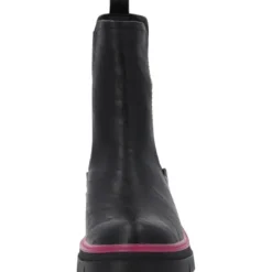 Palado Trinda by Sila Sahin, Chelsea Boots, Damen, Schwarz/Pink