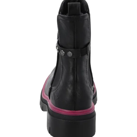 Palado Trinda by Sila Sahin, Chelsea Boots, Damen, Schwarz/Pink