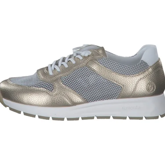 Remonte D2G03, Schnürschuhe, Damen, gold/weiss-nautic/weiss