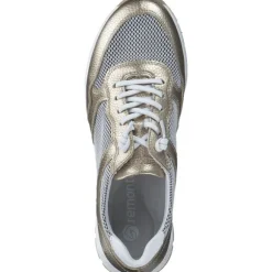 Remonte D2G03, Schnürschuhe, Damen, gold/weiss-nautic/weiss