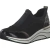 Remonte D0T08-02, Slip-On-Sneaker, Damen, black/schwarz/bronze/schwarz/g