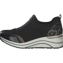 Remonte D0T08-02, Slip-On-Sneaker, Damen, black/schwarz/bronze/schwarz/g