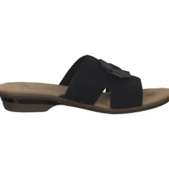 Rieker 63481, Pantoletten, Damen, Schwarz