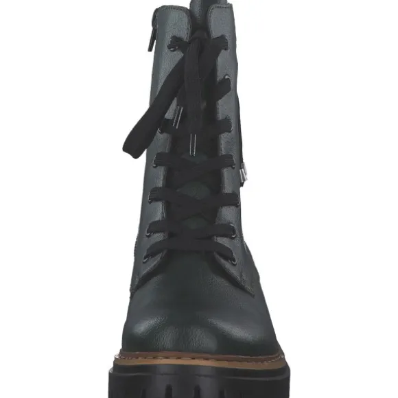 Rieker 72637, Schnürstiefel, Damen, tanne/schwarz