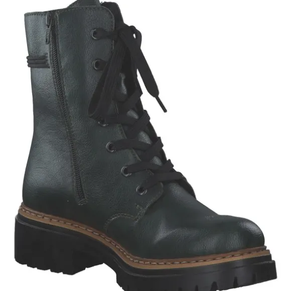 Rieker 72637, Schnürstiefel, Damen, tanne/schwarz