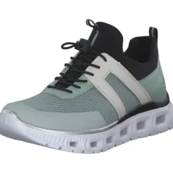 Rieker M6061, Schnürschuhe, Damen, palecyan/mint/peppermint/offwh