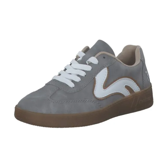 Rieker M5512, Schnürschuhe, Damen, grigio/weiss/duene