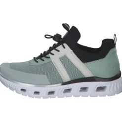 Rieker M6061, Schnürschuhe, Damen, palecyan/mint/peppermint/offwh