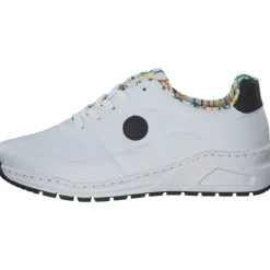 Rieker M4903, Sneakers Low, Damen, weiss/schwarz/weiss-multi