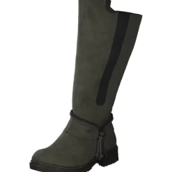 Rieker Z4774, Overknee-Stiefel, Damen, Grün