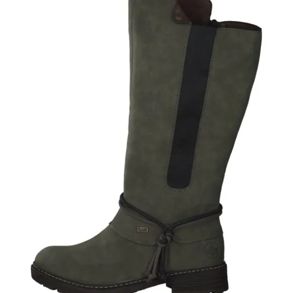 Rieker Z4774, Overknee-Stiefel, Damen, Grün