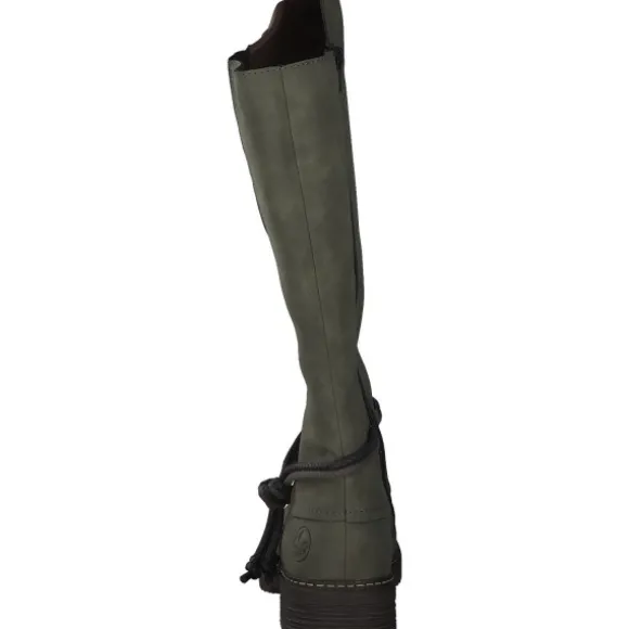 Rieker Z4774, Overknee-Stiefel, Damen, Grün