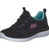 Skechers 150120 BKMT Summits New Nature, Slip-On-Sneaker, Damen, Schwarz