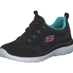 Skechers 150120 BKMT Summits New Nature, Slip-On-Sneaker, Damen, Schwarz