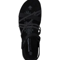 Skechers 163193, Keilsandaletten, Damen, Schwarz