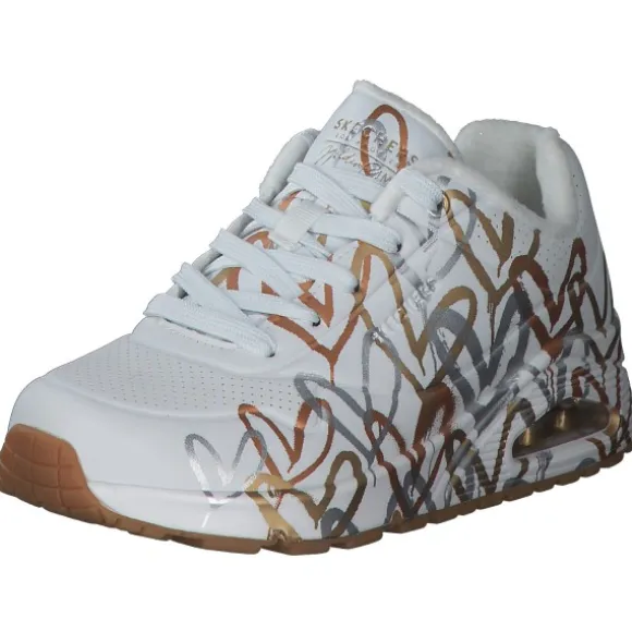 Skechers 155523, Sneakers Low, Damen, Weiß Herzen