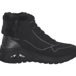 Skechers 167993-BKPW UNO RUGGED-FALL SHIMMER, Stiefeletten, Damen, BLACK