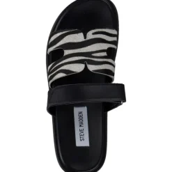 Steve Madden SM11003505-999, Plateau-Pantoletten, Damen, Zebra
