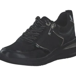 Tamaris 23721-42, Schnürschuhe, Damen, black/gold