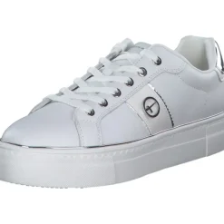 Tamaris 23724, Schnürschuhe, Damen, Weiß (White/Silver)