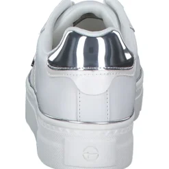 Tamaris 23724, Schnürschuhe, Damen, Weiß (White/Silver)
