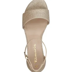 Tamaris 28295, Sling-Pumps, Damen, LT.GOLD GLAM