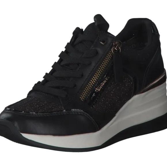 Tamaris 23703, Sneakers Low, Damen, BLACK/COPPER